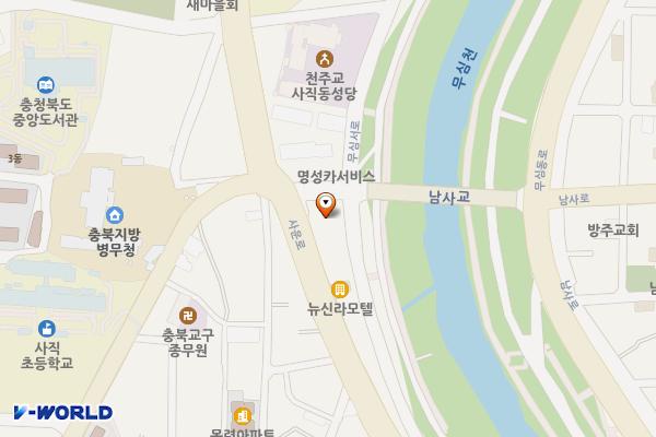 목련주유소 위치 지도 — 충청북도 청주시 서원구 무심서로 451 (사직동)
