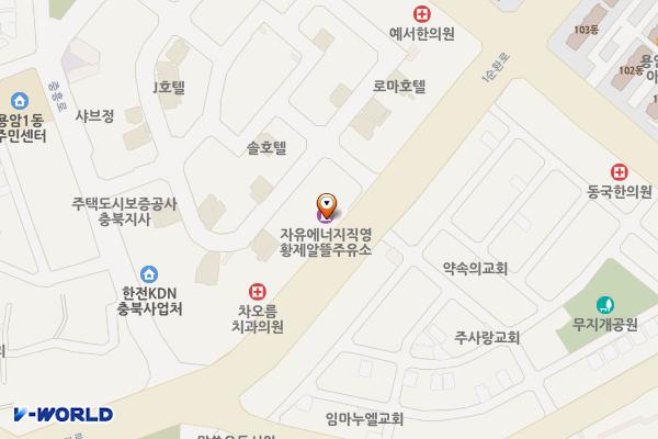 황제주유소 위치 지도 — 충청북도 청주시 상당구 1순환로 1249(용암동)