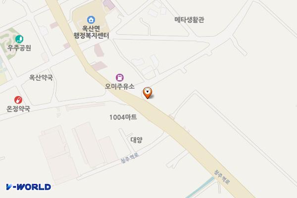 오미주유소 위치 지도 — 충청북도 청주시 흥덕구 옥산면 청주역로 616