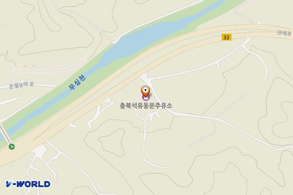 충북석유㈜동문주유소 위치 지도 — 충청북도 청주시 상당구 가덕면 단재로 1542