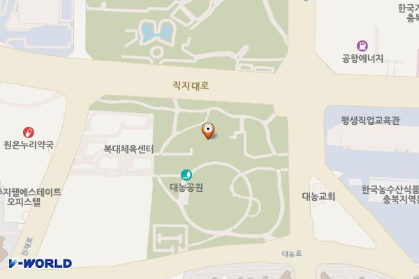 대농공원 다목적교양시설 위치 지도 — 충청북도 청주시 흥덕구 대농로 99