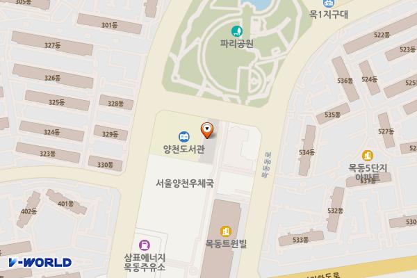 도서관 위치 지도 — 서울특별시 양천구 목동 905-32