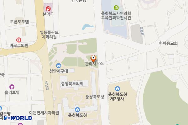 상당근린공원 위치 지도 — 충청북도 청주시 상당구 대성로 127 (수동)