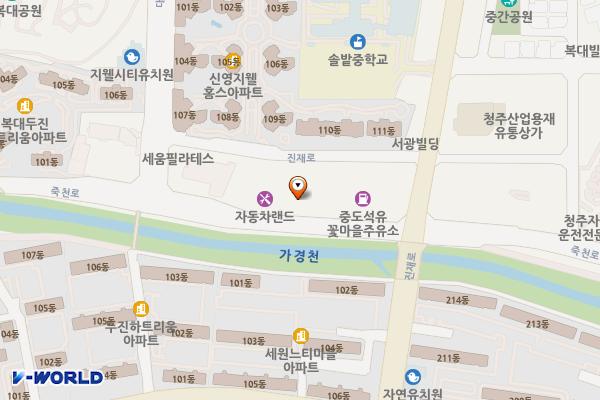 중도가스(주)청주영업소 위치 지도 — 충청북도 청주시 흥덕구  죽천로 51 (복대동)