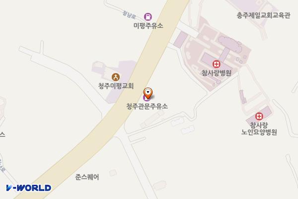 (주)청주관문주유소 위치 지도 — 충청북도 청주시 서원구 청남로 1894 (미평동)
