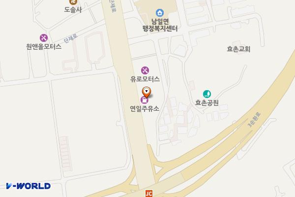 연일주유소 위치 지도 — 충청북도 청주시 상당구 남일면 단재로 515