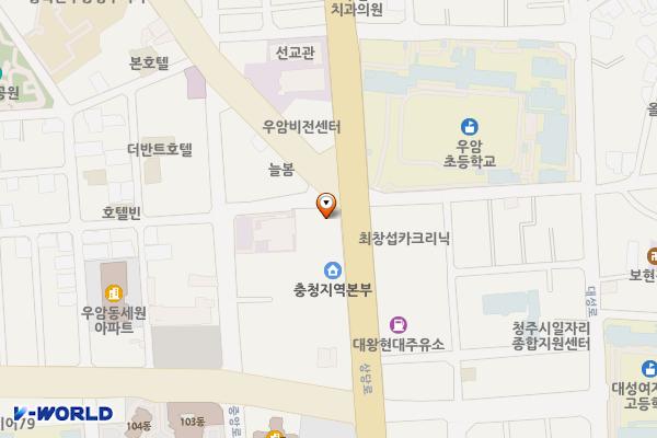 대왕석유무역㈜우암주유소 위치 지도 — 충청북도 청주시 상당구 상당로 201 (북문로3가)