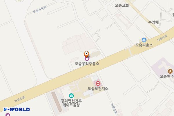 오송우리주유소 위치 지도 — 충청북도 청주시 흥덕구 오송읍 가로수로 171-2