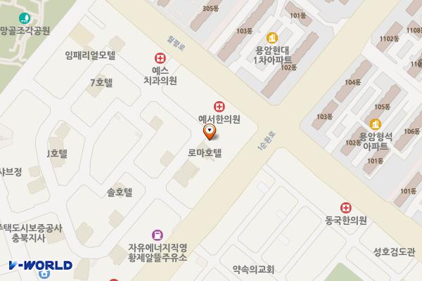 청주농협주유소 위치 지도 — 충청북도 청주시 상당구 월평로184번길 136 (용암동)