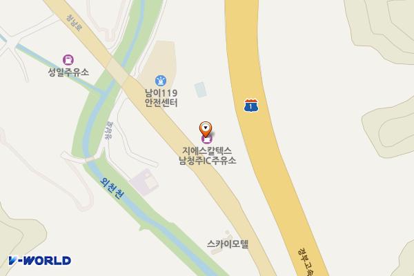 지에스칼텍스㈜ 남청주IC주유소 위치 지도 — 충청북도 청주시 서원구 남이면 청남로 856