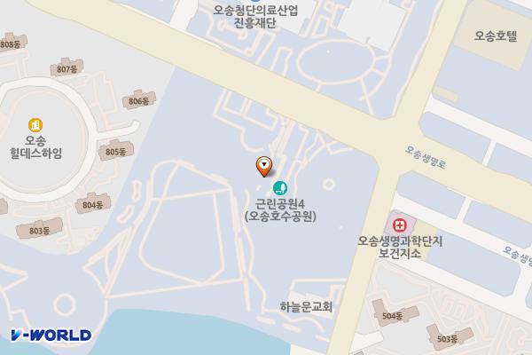오송 호수공원 화장실 2 위치 지도 — 충청북도 청주시 흥덕구 오송읍 오송생명로 150, 오송산단관리사무소