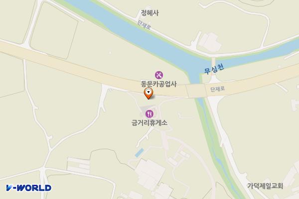 씨제이대한통운㈜직영 장수주유소 위치 지도 — 충청북도 청주시 상당구 가덕면 단재로 1608-4