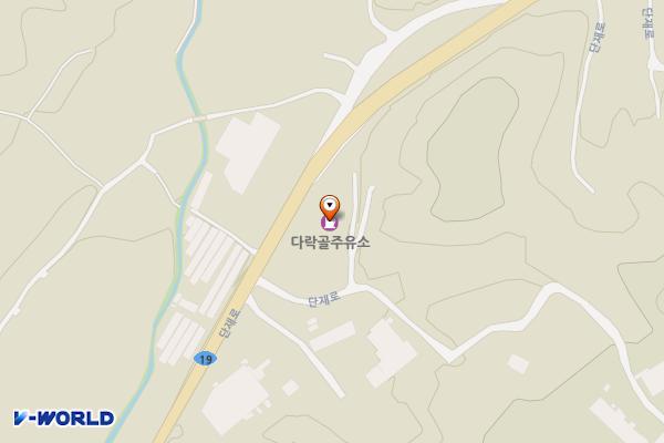 다락골주유소 위치 지도 — 충청북도 청주시 상당구 미원면 단재로 2814