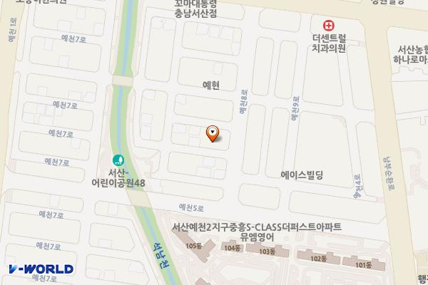 예천동 1599 공영주차장 위치 지도 — 충청남도 서산시 예천동 1599