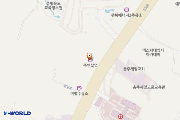 청주셀프주유소 위치 지도 — 충청북도 청주시 서원구 청남로 1917 (미평동)