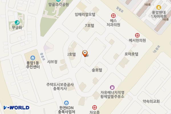 미관광장 위치 지도 — 충청북도 청주시 상당구 1순환로1253번길 63, 공중화장실 (용암동)