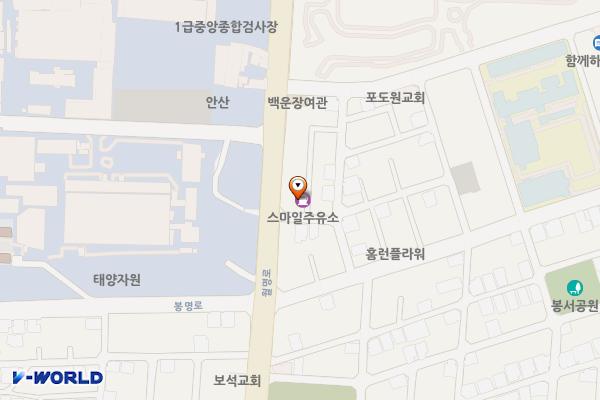 스마일주유소 위치 지도 — 충청북도 청주시 흥덕구 월명로48번길 3(봉명동)
