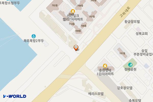 북항횟집거리 위치 지도 — 전남광주통합특별시 목포시 북항로 176 (죽교동)