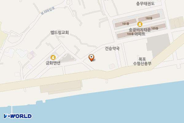 서산동연희네 위치 지도 — 전남광주통합특별시 목포시 해안로163번길 31-3 (금화동)