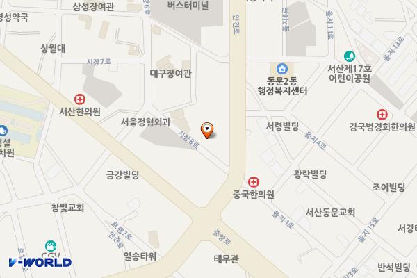 동문동 290-5 임시공영주차장 위치 지도 — 충청남도 서산시 동문동 290-5