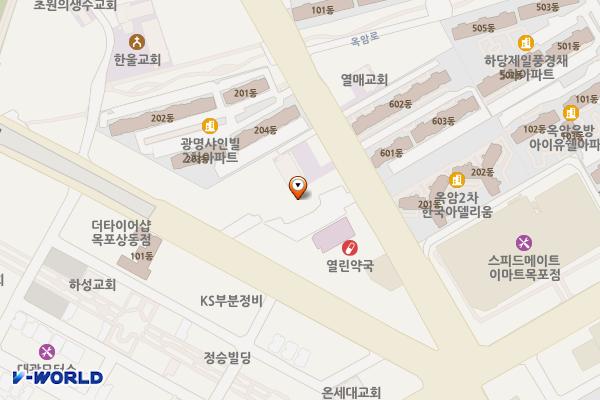 목포자동차검사소 위치 지도 — 전남광주통합특별시 목포시 옥암로 153 (상동)