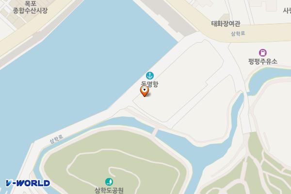 목포요트마리나 위치 지도 — 전남광주통합특별시 목포시 삼학로 88-56, 목포요트마리나 (산정동)