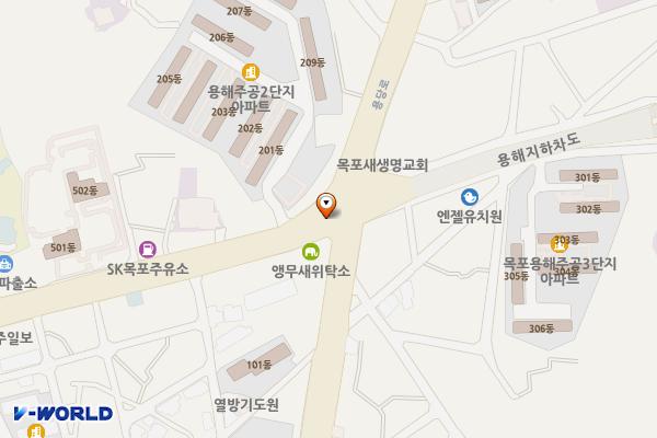 양을산 산림욕장화장실 위치 지도 — 전남광주통합특별시 목포시 양을로