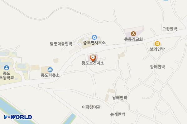증도보건소 주차장 위치 지도 — 전남광주통합특별시 신안군 증도면 증동리 1737-1번지