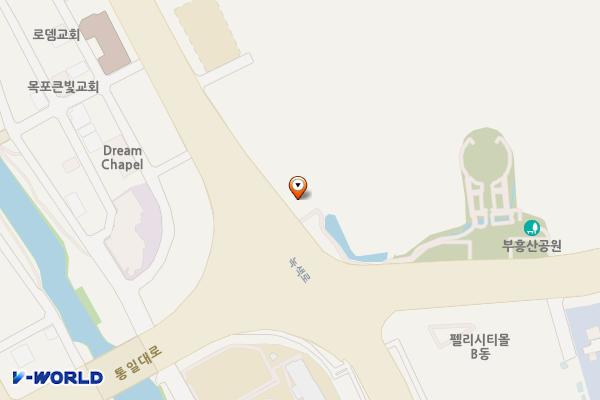 부흥산공원(만남의폭포) 위치 지도 — 전남광주통합특별시 목포시 녹색로 287 (옥암동)