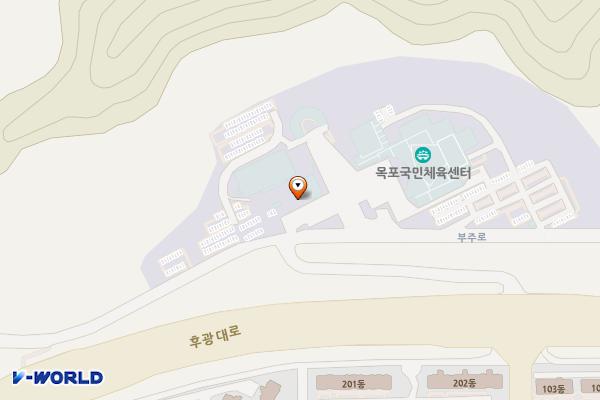 시민문화체육센터 위치 지도 — 전남광주통합특별시 목포시 부주로 312 (옥암동)