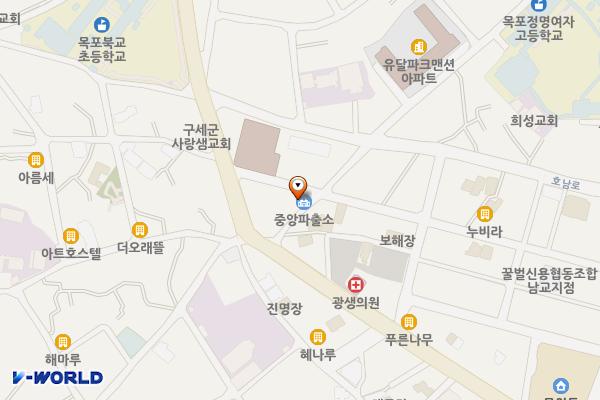 중앙파출소 위치 지도 — 전남광주통합특별시 목포시 영산로121번길 61 (남교동)