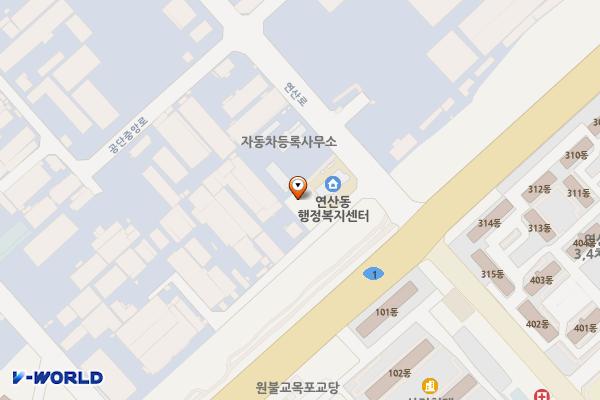 자동차등록사무소 위치 지도 — 전남광주통합특별시 목포시 연산로 191-1 (연산동)