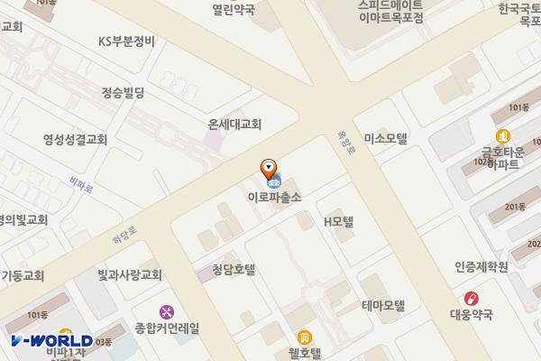 이로파출소 위치 지도 — 전남광주통합특별시 목포시 하당로 252, 이로파출소 (상동)