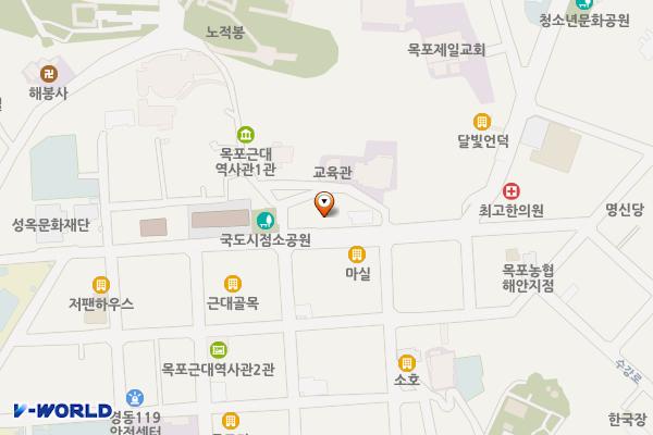 유달산우체국 위치 지도 — 전남광주통합특별시 목포시 영산로 33번길