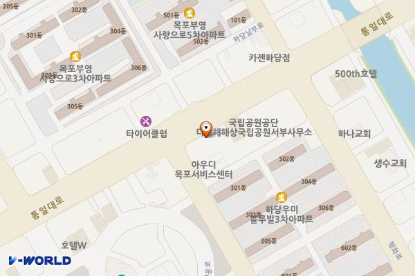옥암우체국 위치 지도 — 전남광주통합특별시 목포시 통일대로 98 (옥암동)