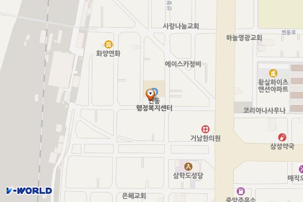 연동주민센터 위치 지도 — 전남광주통합특별시 목포시 산정로63번길 14-1, 연동행정복지센터 (산정동)