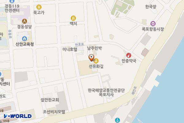 서해어업관리단 위치 지도 — 전남광주통합특별시 목포시 해안로 177번길 14