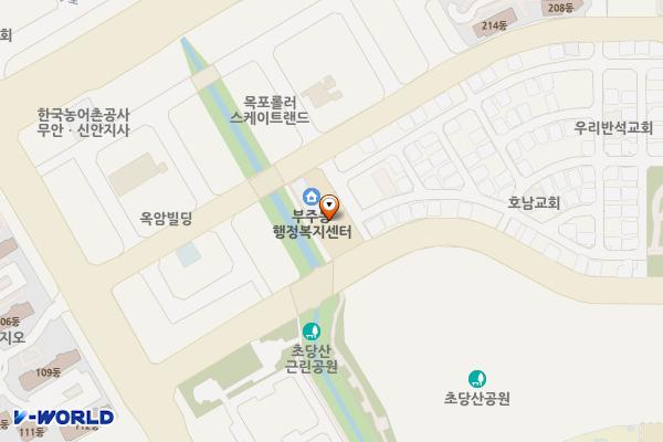 부주파출소 위치 지도 — 전남광주통합특별시 목포시 남악1로42번길 21, 부주파출소 (옥암동)