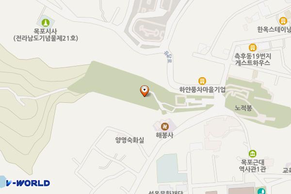 목포해상케이블카 유달산승강장 위치 지도 — 전남광주통합특별시 목포시 유달로 119-1, 유달산승강장 (온금동)