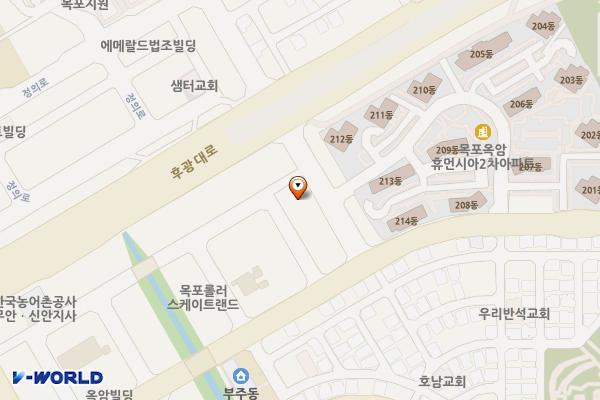 씨티프라자 위치 지도 — 전남광주통합특별시 목포시 남악1로52번길 35-7, 시티프라자 (옥암동)