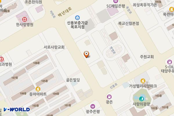 대양빌딩 위치 지도 — 전남광주통합특별시 목포시 비파로 70 (상동)