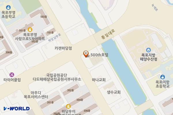 바다주유소 위치 지도 — 전남광주통합특별시 목포시 평화로 160 (옥암동)