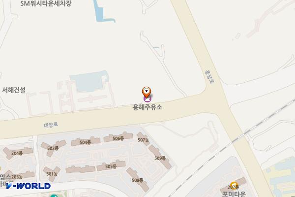 용해주유소 위치 지도 — 전남광주통합특별시 목포시 대양로 153 (용해동)