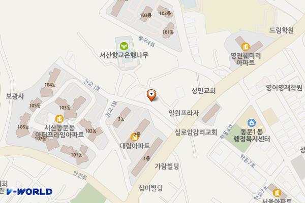 동문동 635 임시공영주차장 위치 지도 — 충청남도 서산시 동문동 635