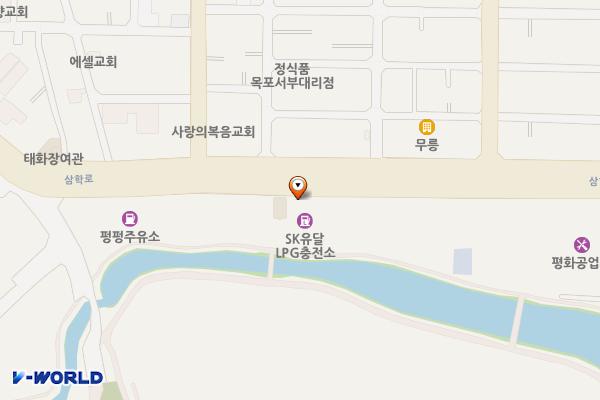유달충전소 위치 지도 — 전남광주통합특별시 목포시 삼학로 118 (산정동)