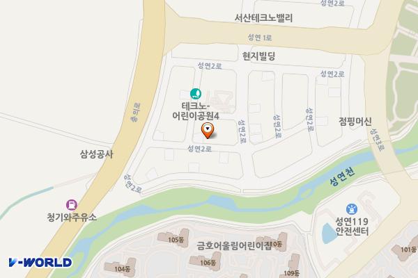 성연면 오사리 1702 임시공영주차장 위치 지도 — 충청남도 서산시 성연면 오사리 1702