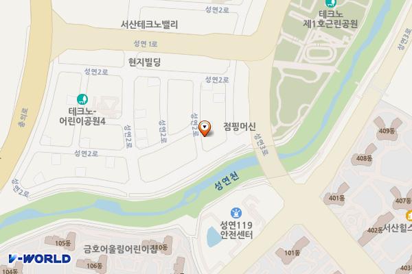 성연면 오사리 1773 임시공영주차장 위치 지도 — 충청남도 서산시 성연면 오사리 1773