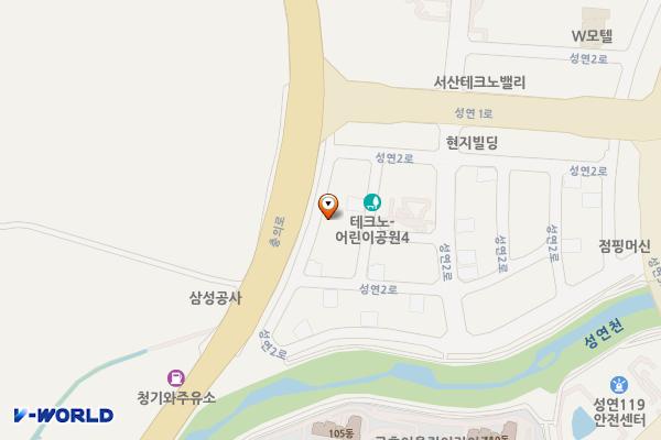 성연면 오사리 1680 임시공영주차장 위치 지도 — 충청남도 서산시 성연면 오사리 1680
