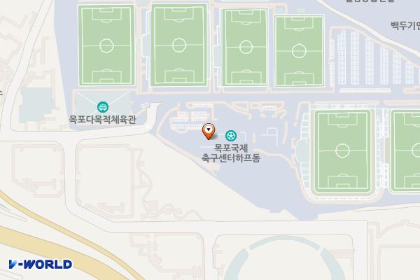 국제축구센터 위치 지도 — 전남광주통합특별시 목포시 내화마을길 89, 목포국제축구센터 (대양동)