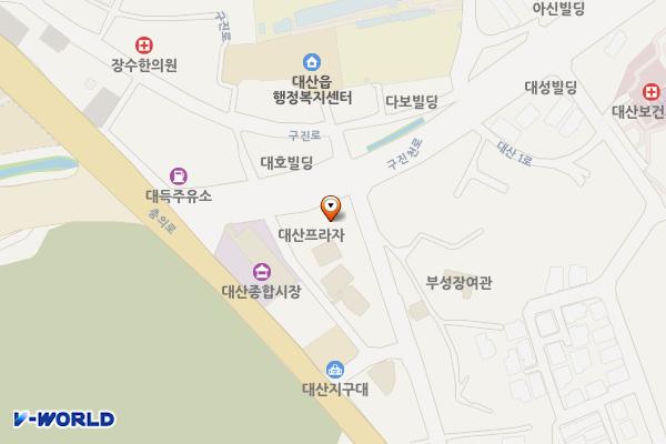 대산읍 대산리 114-1 임시공영주차장 위치 지도 — 충청남도 서산시 대산읍 대산리 114-1